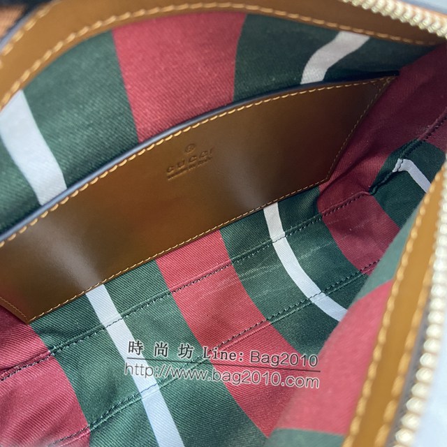 Gucci專櫃古馳最新款購物袋GG圖案條紋織大號肩背包 jh1997型號：815218
